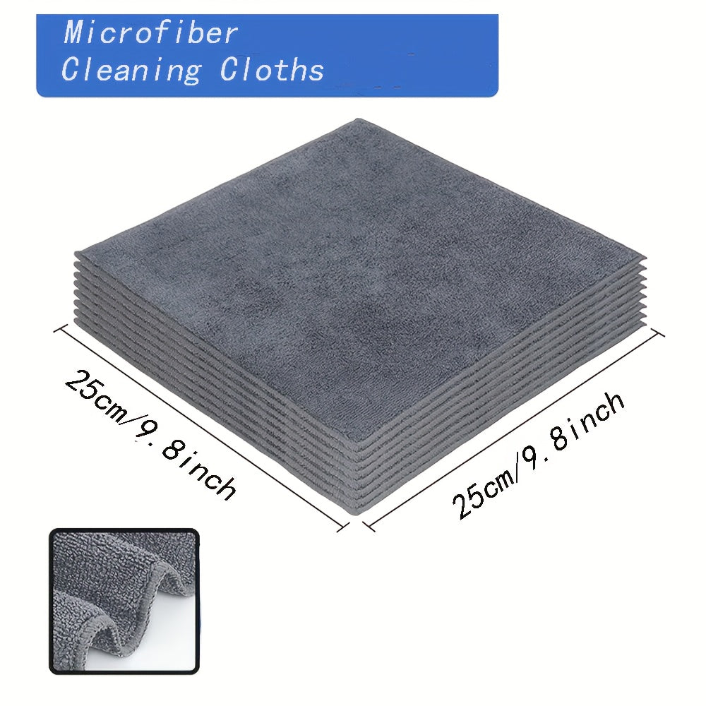 50pcs Ultra Absorbent Microfiber Towels for Car Washing, Dish Drying & Glass Cleaning - Compact, Ultra-Soft, Non-Scratch, Hand Wash Only, Square, Kitchen Towels
