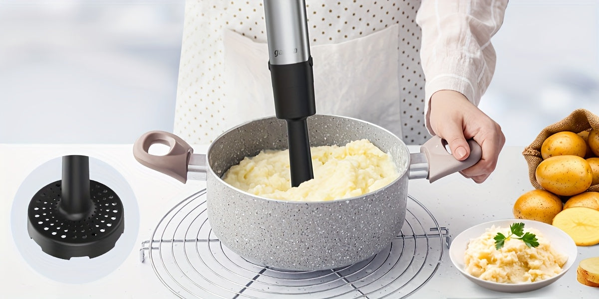 8 In 1 Immersion Blender, - 1000W Heavy Duty Motor, Meat Chopper, 16 Speed Mode Handheld Blender With Stainless Steel Shaft - Includes 8 Total Pieces, Kitchen Must Haves