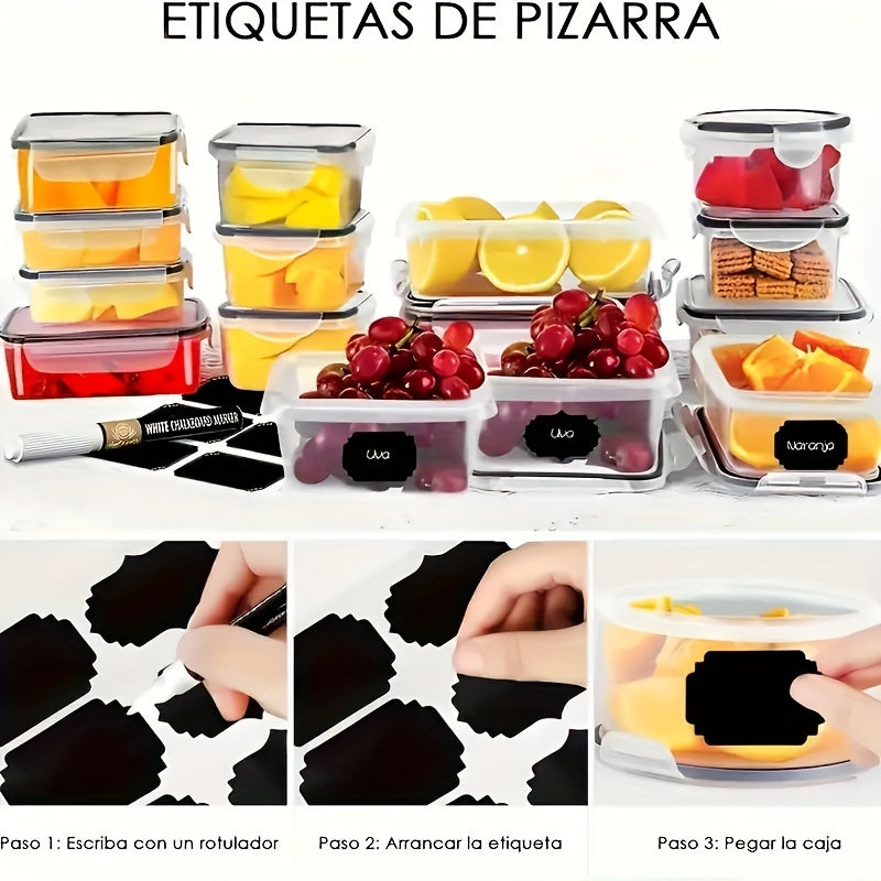 48pcs Food Storage Containers Set Kitchen Organizers Leakproof Meal Prep Containers Local Warehouse - Airtight, BPA-Free, Easy-Snap Lids, Stackable Includes 24 Lunch Containers, 24 Lids, Free Labels, And Marker For Pantry And