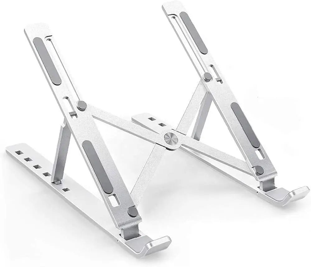 Aluminum Metal Folding Laptop Table Adjustable Laptop Table Tablet Holder Up to 17 Inch Resistant