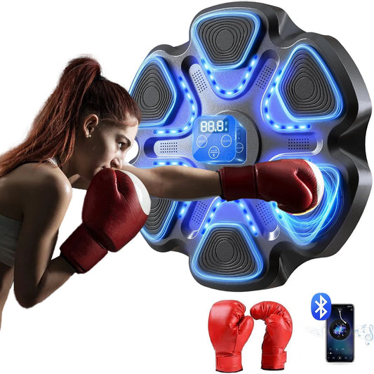 Music Boxing Machine Smart Bluetooth-compatible Adult/Children Sports Fitness Boxing Wall Target Muay Thai Reaction Trainer