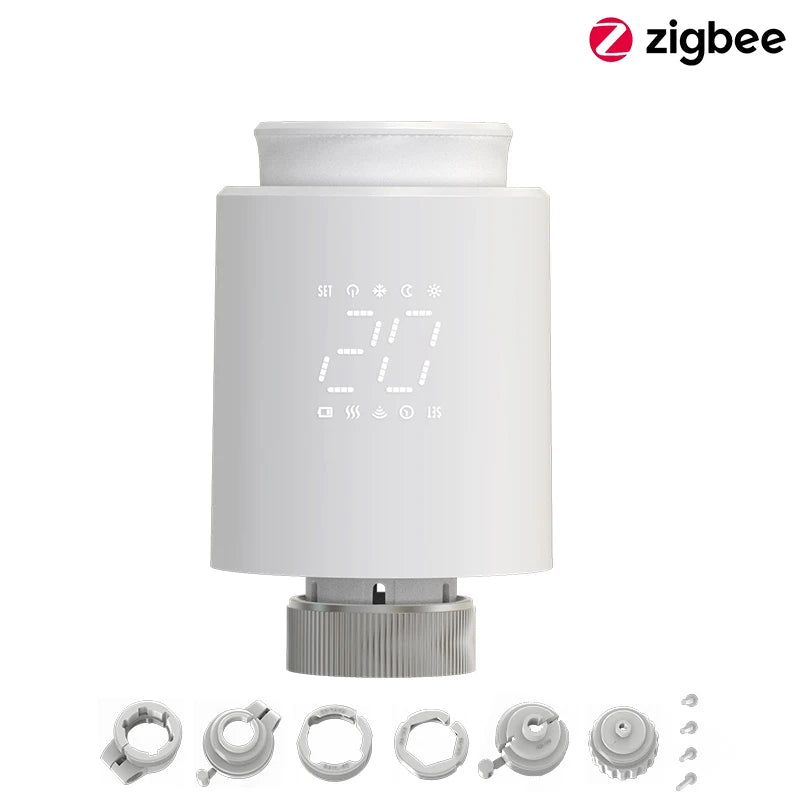 EZAIOT Tuya ZigBee Smart TRV Thermostatic Valve Thermostat Radiator Actuator Temperature Controller Voice Alexa Google Home Alic