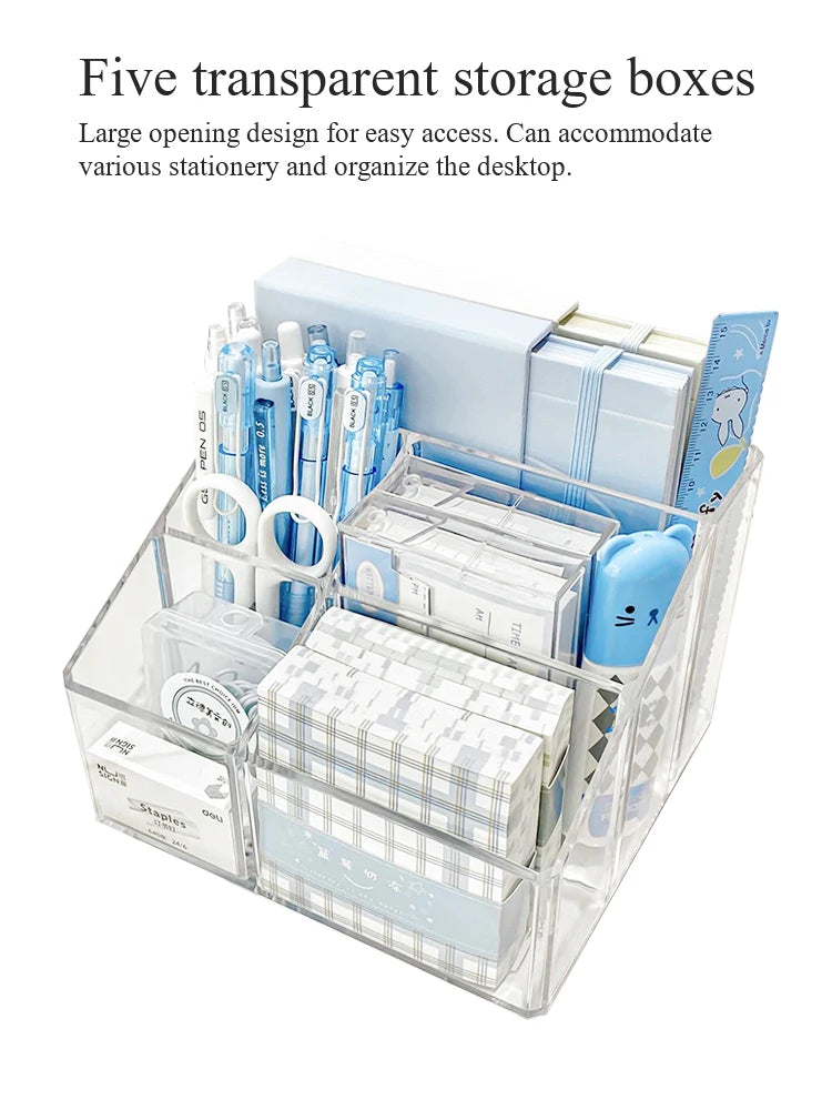 Makeup Organizer Desktop Multi-cell Display Box Makeup Blush Cosmetics Shelf 7-compartment Plastic Eye Shadow Tray Storage Box