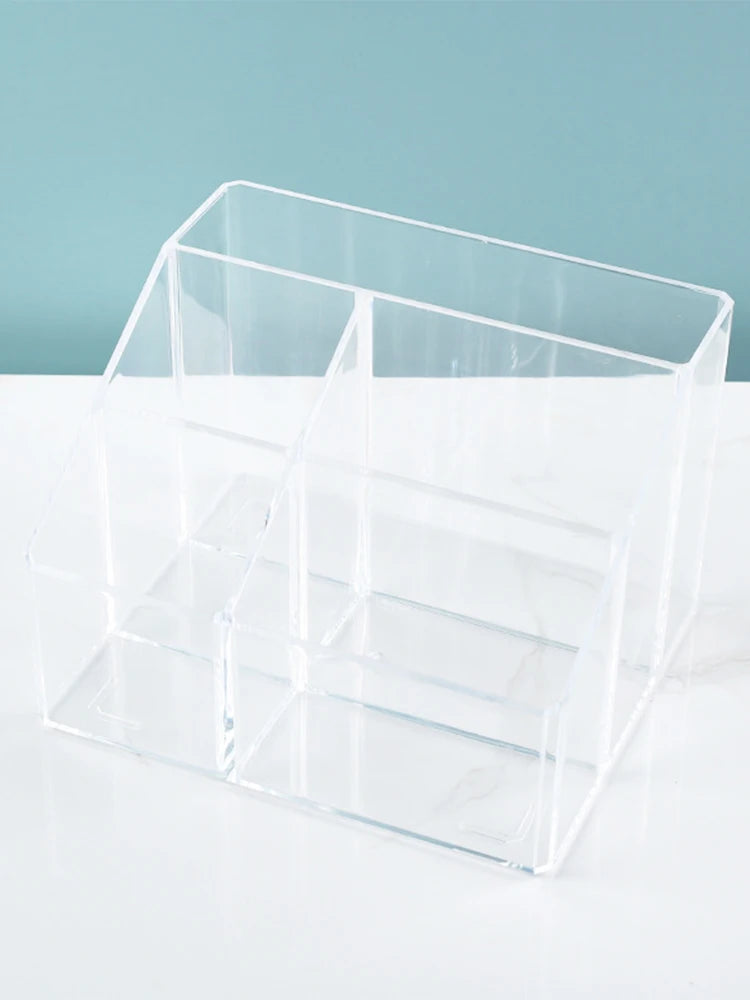 Makeup Organizer Desktop Multi-cell Display Box Makeup Blush Cosmetics Shelf 7-compartment Plastic Eye Shadow Tray Storage Box