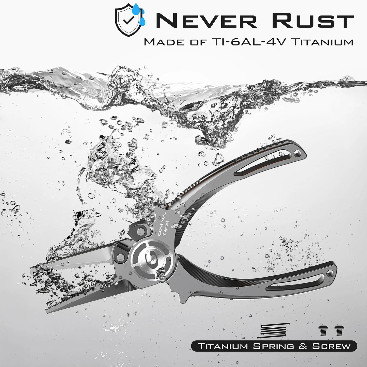 Gomexus-Titanium Alloy Fishing Scissors, Line Cutter, Lure Bait, Remove Hook, Tackle Tool Kits, Accessories, Never Rust, New