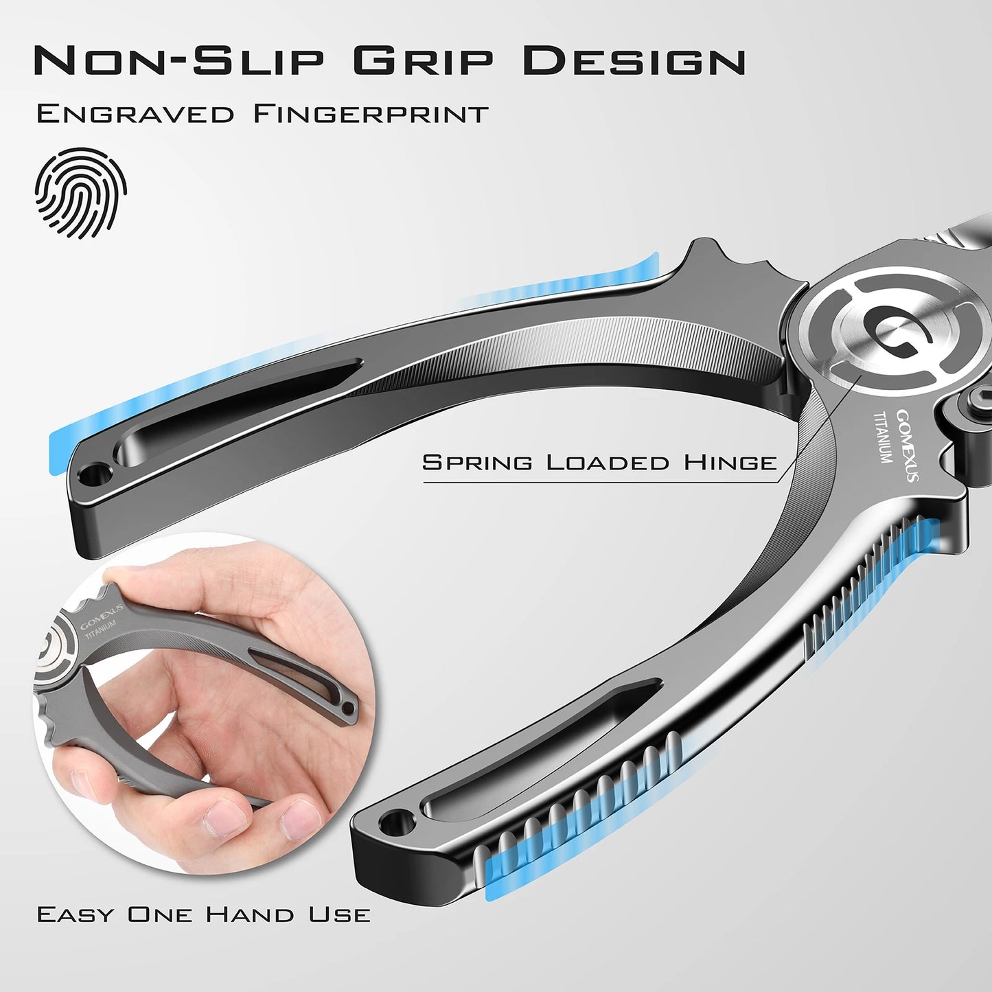 Gomexus-Titanium Alloy Fishing Scissors, Line Cutter, Lure Bait, Remove Hook, Tackle Tool Kits, Accessories, Never Rust, New