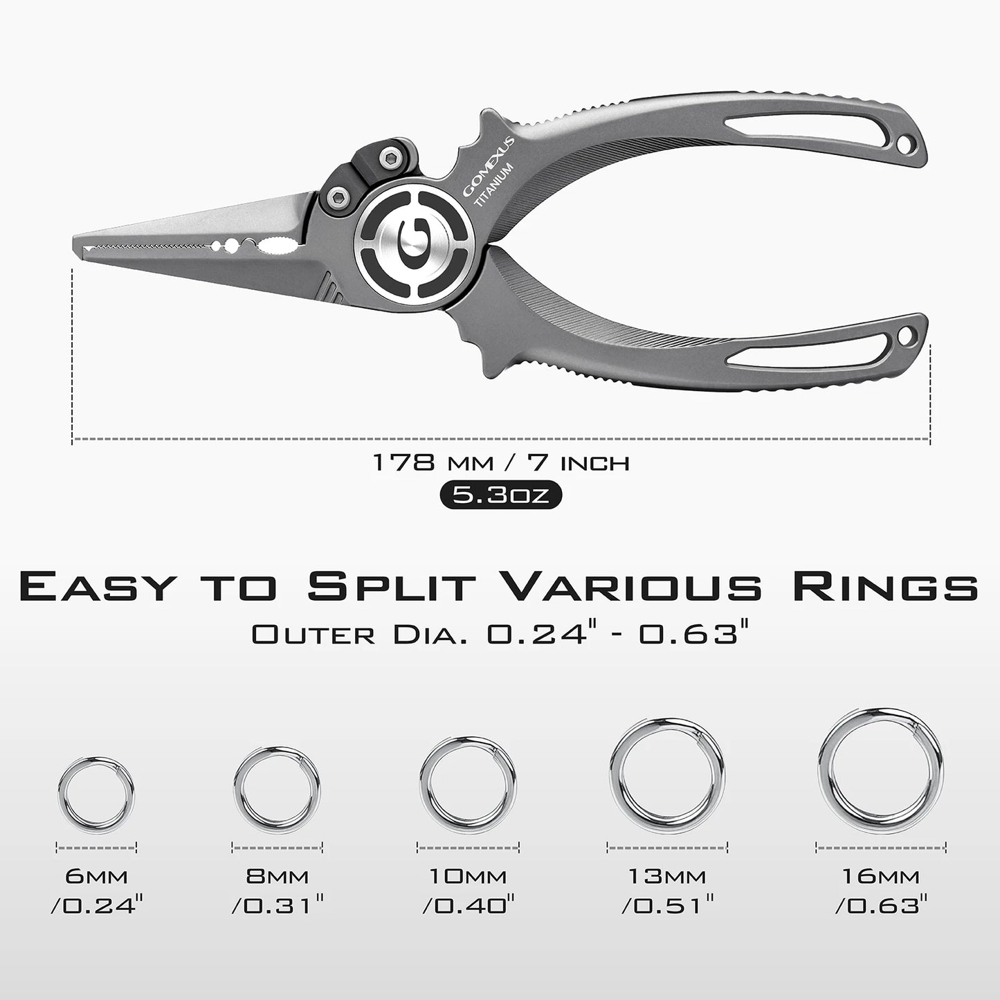 Gomexus-Titanium Alloy Fishing Scissors, Line Cutter, Lure Bait, Remove Hook, Tackle Tool Kits, Accessories, Never Rust, New