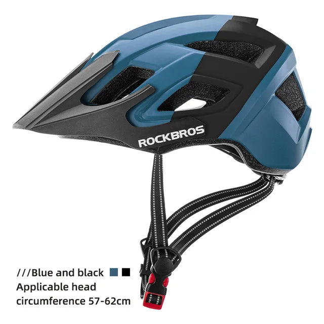 ROCKBROS Bike Headlamp Night Cycling Helmet With Glowing Headlight Warning Light MTB Bicycle Helmet Rechargeable Sport SafetyCap