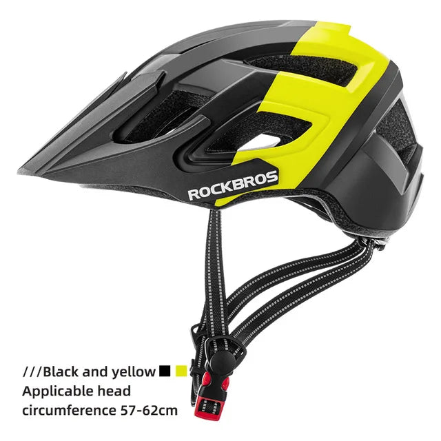 ROCKBROS Bike Headlamp Night Cycling Helmet With Glowing Headlight Warning Light MTB Bicycle Helmet Rechargeable Sport SafetyCap