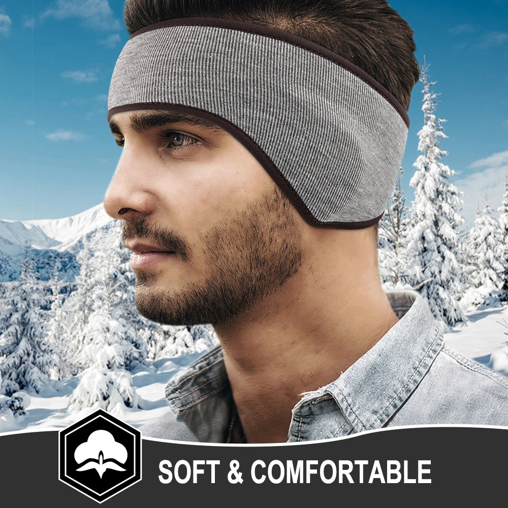 Thermal Fleece Headband Winter Warm Sweatband Head Band Gym Yoga Sport  Cycling Training Running Fitness Hair Bandage Men Women