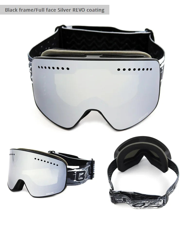 Ski Goggles Snowboard Mask For Men Women Skiing Eyewear UV400 Snow Protection Over Glasses Magnetic Mountaineering Glasses