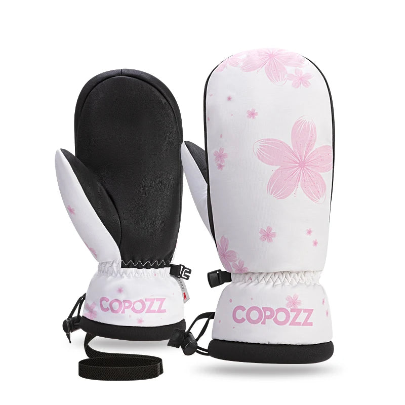 COPOZZ -30℃ Thicken Adult Teen Professional Snowboarding Ski Gloves Windproof Winter Warm Thermal Snow Mittens Skiing Snowmobile