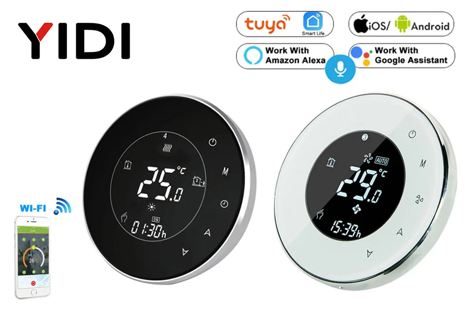 Smart Touch WIFI Thermostat LCD Screen Water Heating Electirc Floor Heating Water Gas Boiler Temperature Controller Google Home