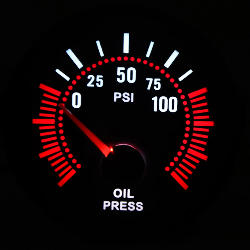 2" 52mm Smoke lens with sensor Boost gauge bar psi/Vacuum/Water temp/Oil temp/Oil pressure/Voltmeter/Tachometer RPM