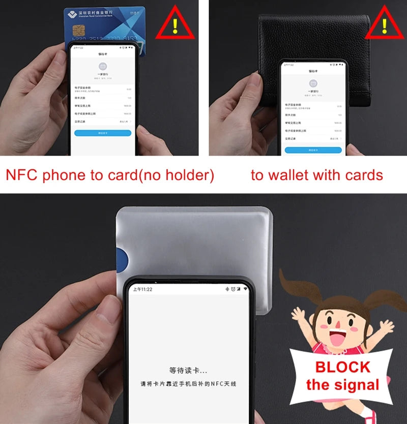 5/10/20pcs Portable Anti Rfid Wallet Blocking Reader Lock Bank Card Holder Id Bank Card Case Protection Metal Credit Card Holder