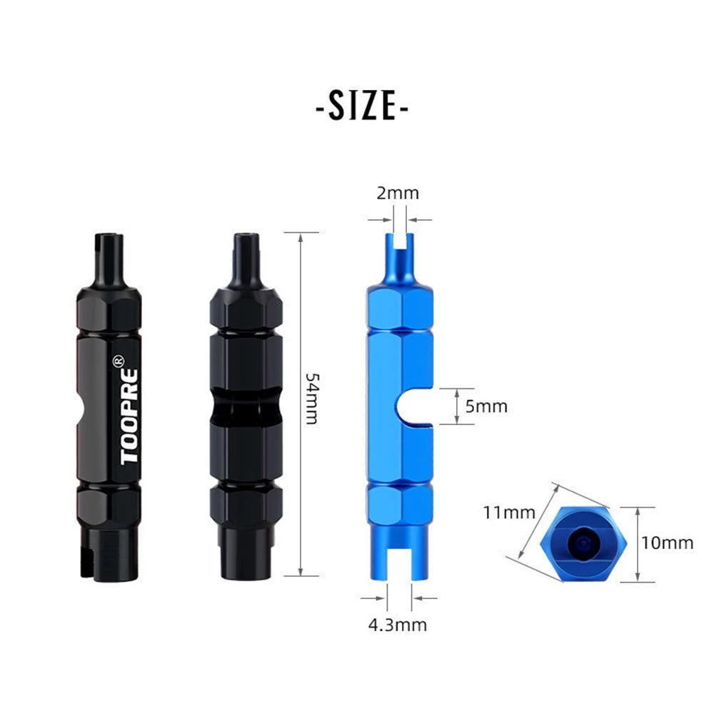 Aluminum Alloy Bike Valve Tool MTB Road Bike Valve Core Remover Anti-slip Air Valve Spanner Extension Disassembly Wrench Tool