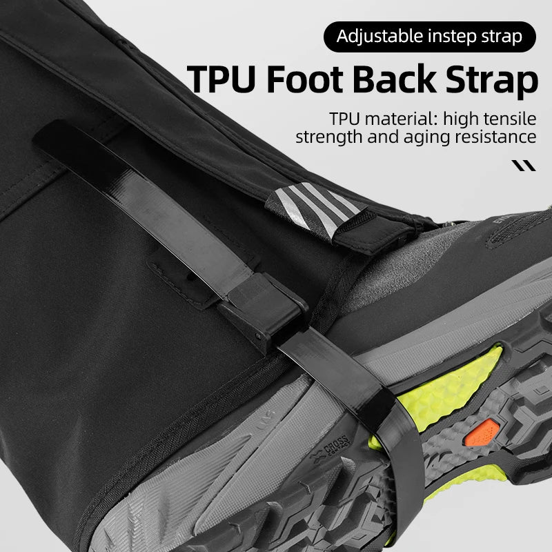 ROCKBROS Outdoor Waterproof Legging Gaiters Hiking Skiing Trekking Desert Leg Cover Boots Shoes Covers Legs Protection Guard