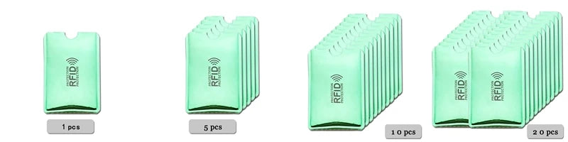 5/10/20pcs Portable Anti Rfid Wallet Blocking Reader Lock Bank Card Holder Id Bank Card Case Protection Metal Credit Card Holder