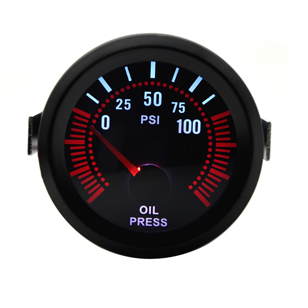 2" 52mm Smoke lens with sensor Boost gauge bar psi/Vacuum/Water temp/Oil temp/Oil pressure/Voltmeter/Tachometer RPM