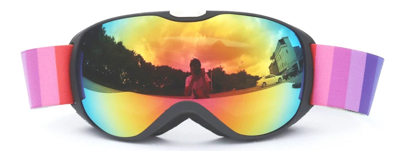 Kids Ski Goggles for Age 4-14 Anti-fog Double Layer UV400 Snow Eyewear Outdoor Sports Winter Snowboard Children Skiing Glasses