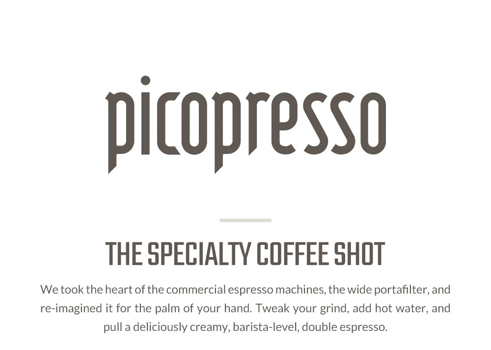WACACO Picopresso Portable Espresso Maker, Specialty Coffee Machine, 18 Bar Pressure Travel Coffee, Gift, New Year