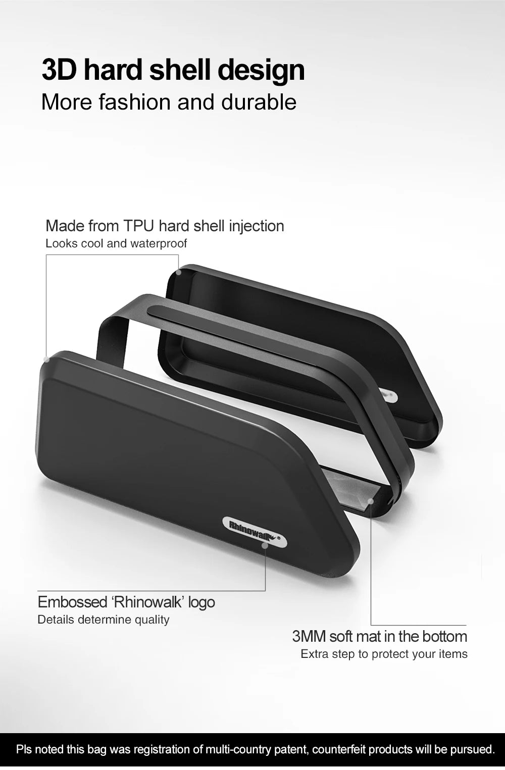 Rhinowalk 1.5L Waterproof Top Tube Bicycle Bag Hard Shell Bike Bag Stable Cycling Frame Bag Bike Accessories for  Road bike