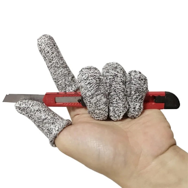 New 5pcs Anti-cut finger cots level 5 safety cut resistant safety gloves for Kitchen,Work,Sculpture Picker Fingertips Protector