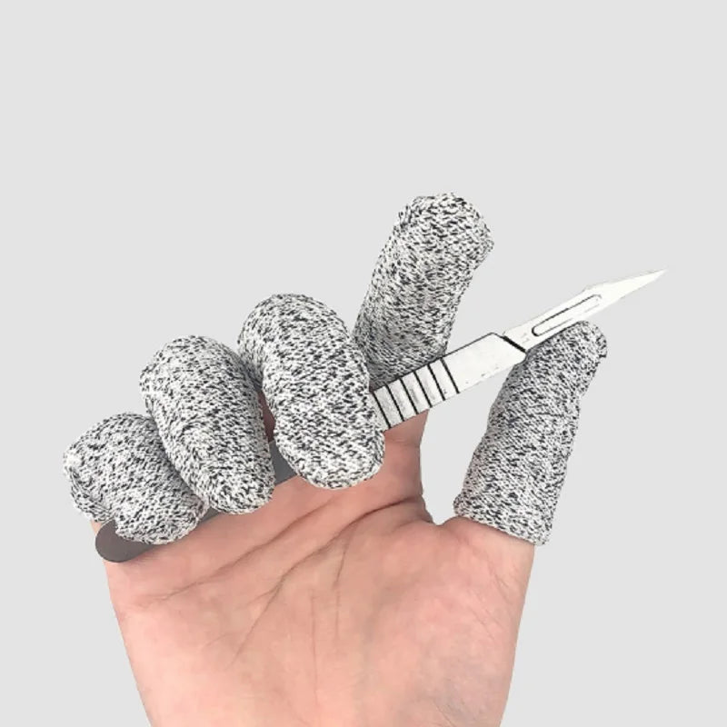 New 5pcs Anti-cut finger cots level 5 safety cut resistant safety gloves for Kitchen,Work,Sculpture Picker Fingertips Protector