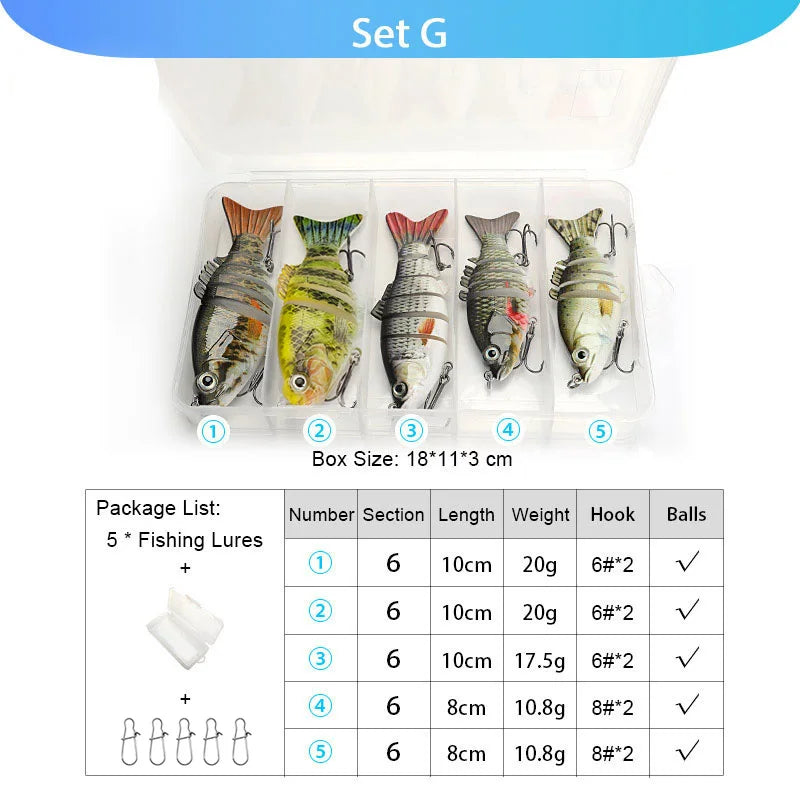VTAVTA 5pcs Fishing Lures Set Wobblers Crankbaits Fishing Box For Wobblers Swimbait Artificial Bait Kit Hard Lure Fishing Tackle