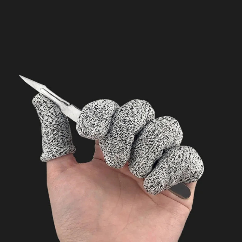 New 5pcs Anti-cut finger cots level 5 safety cut resistant safety gloves for Kitchen,Work,Sculpture Picker Fingertips Protector