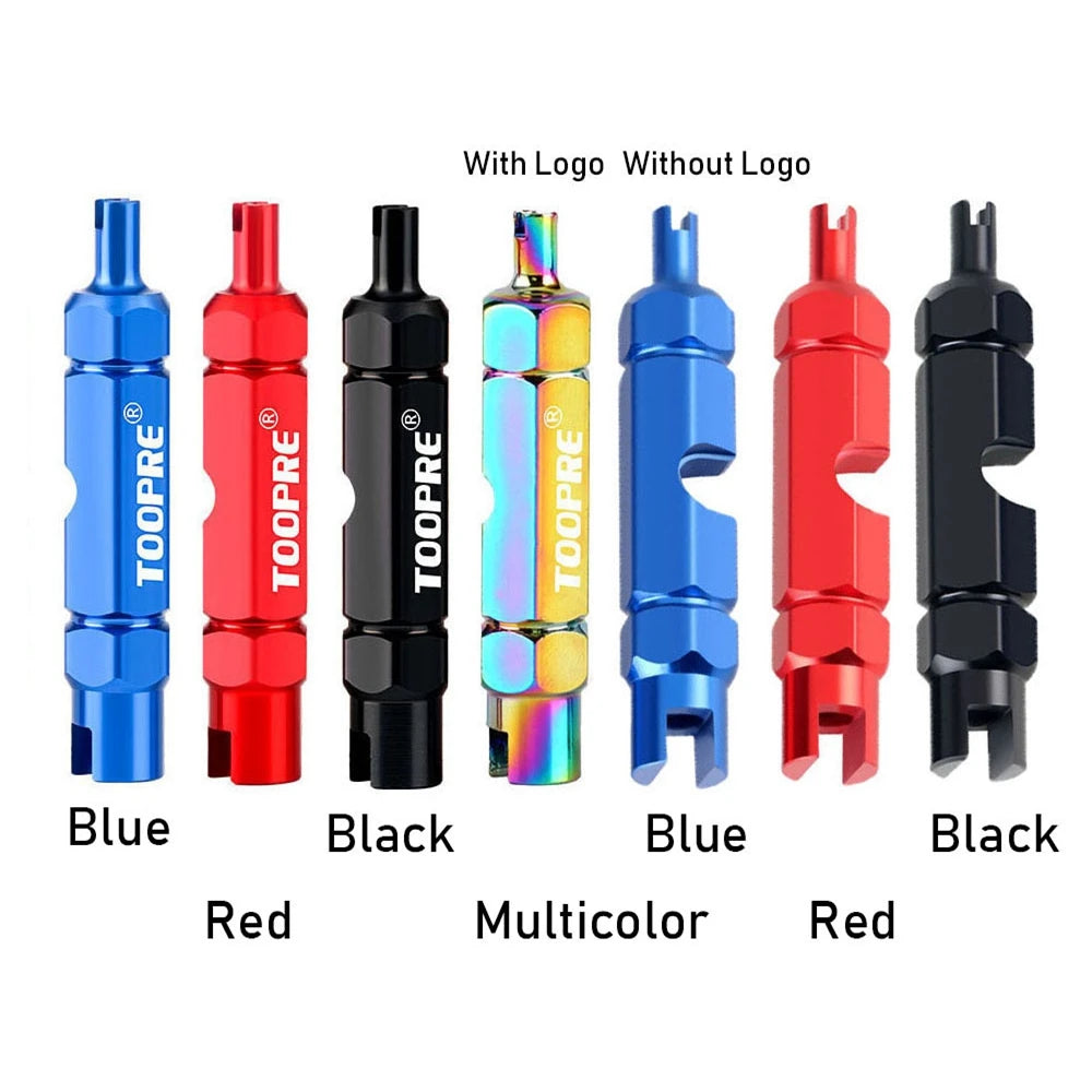 Aluminum Alloy Bike Valve Tool MTB Road Bike Valve Core Remover Anti-slip Air Valve Spanner Extension Disassembly Wrench Tool