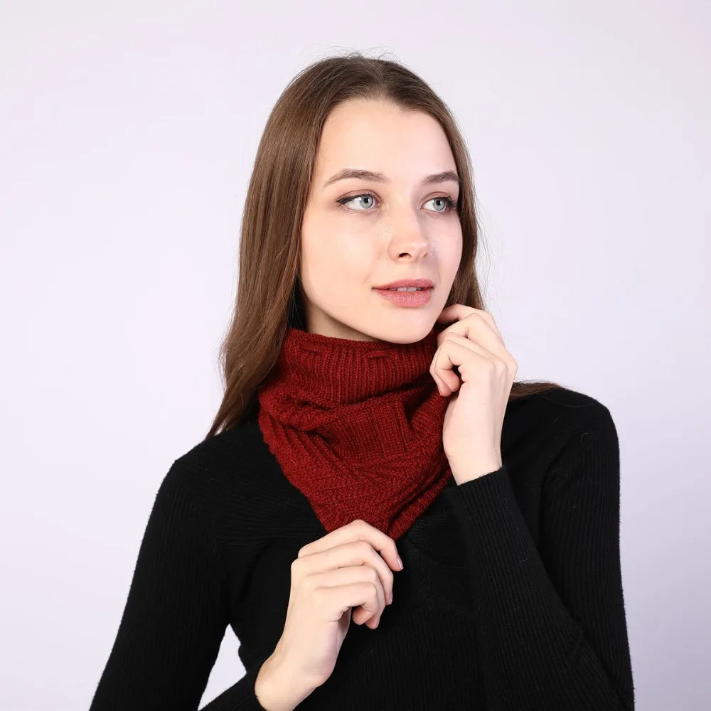fashion women stretchy knitted Skullies Beanies Hat solid snood scarf warm Beanie For womem Autumn winter Female Beanie cap