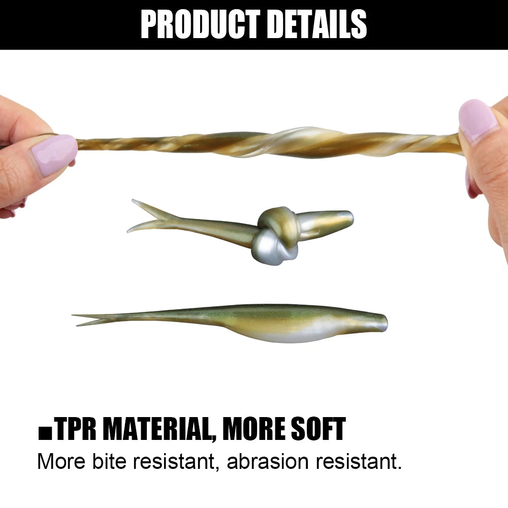 Spinpoler 4.72" Soft Plastic TPR Floating Fluke Jerk Minnow Bait Shad Minnow Silicone Plastic Artificial Swimbait Freshwater 5pc