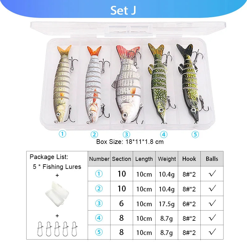 VTAVTA 5pcs Fishing Lures Set Wobblers Crankbaits Fishing Box For Wobblers Swimbait Artificial Bait Kit Hard Lure Fishing Tackle