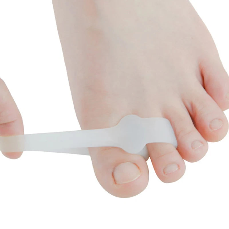 2pcs Silicone Gel Big Toe Two Hole Thumb Valgus Toe Separator Foot Fingers Protector Corrector Pedicure Foot Care Tool