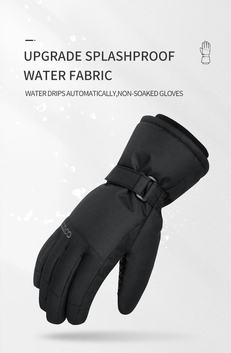 Copozz Men Women Winter Ski Gloves Waterproof Ultralight Snowboard Gloves Motorcycle Riding Snow Keep Warm Windproof Gloves