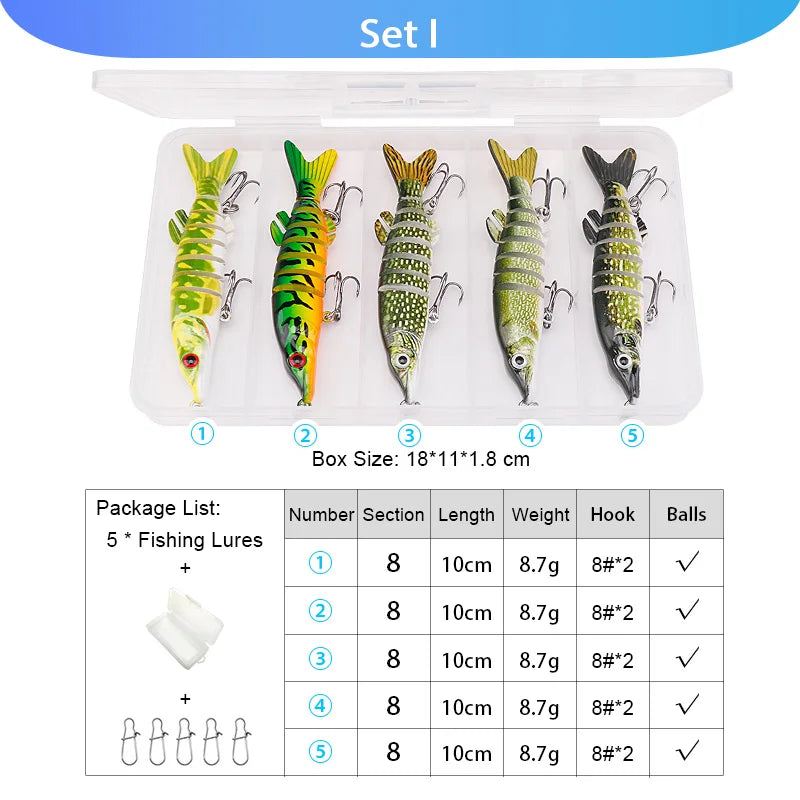 VTAVTA 5pcs Fishing Lures Set Wobblers Crankbaits Fishing Box For Wobblers Swimbait Artificial Bait Kit Hard Lure Fishing Tackle