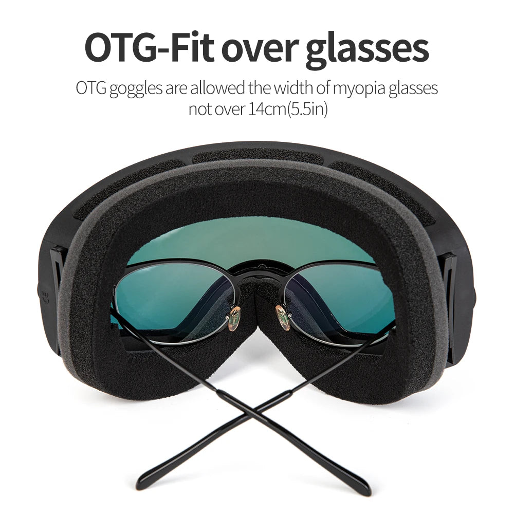 COPOZZ Men Women Brand Ski Goggles Snowboard Goggles Glasses For Skiing UV400 Protection Snow Glasses Anti-Fog Ski Mask Eyewear