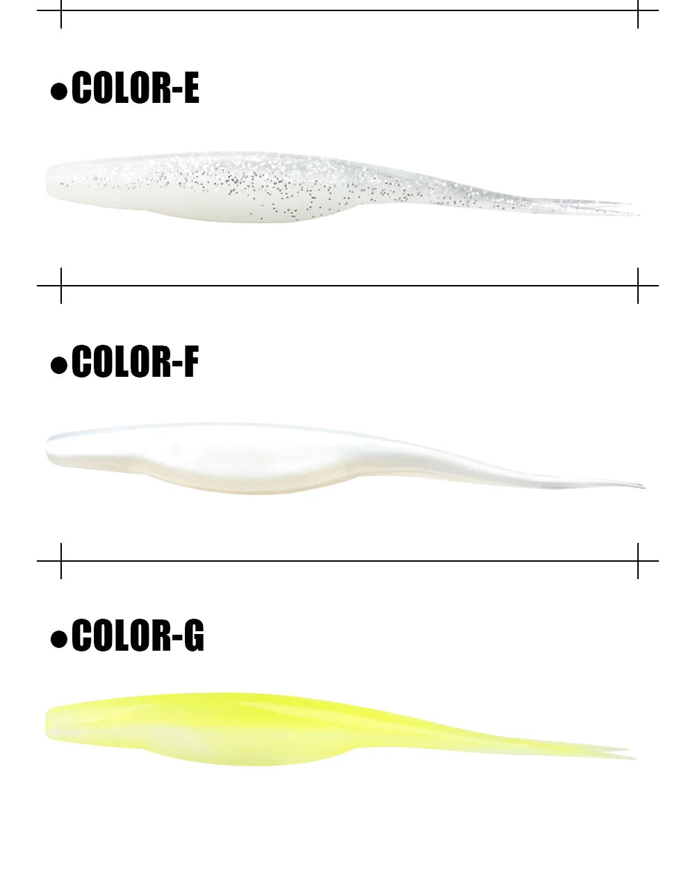 Spinpoler 4.72" Soft Plastic TPR Floating Fluke Jerk Minnow Bait Shad Minnow Silicone Plastic Artificial Swimbait Freshwater 5pc