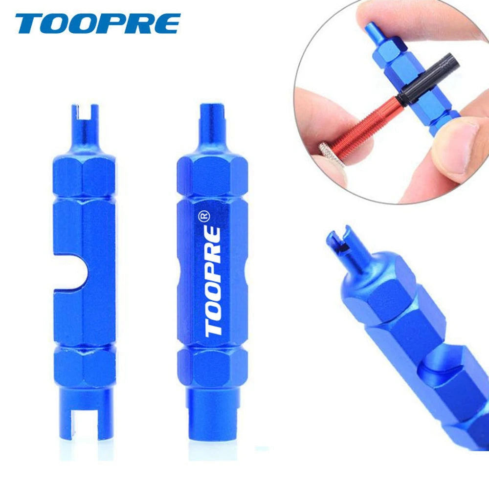 Aluminum Alloy Bike Valve Tool MTB Road Bike Valve Core Remover Anti-slip Air Valve Spanner Extension Disassembly Wrench Tool