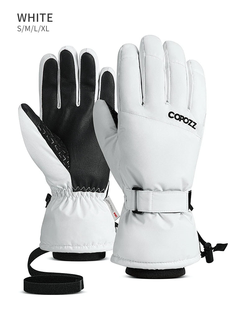 Copozz Men Women Winter Ski Gloves Waterproof Ultralight Snowboard Gloves Motorcycle Riding Snow Keep Warm Windproof Gloves
