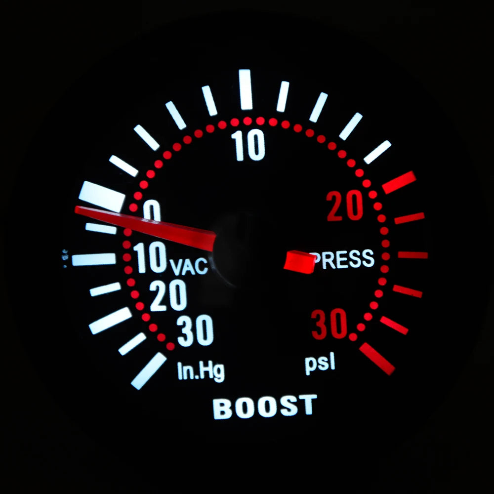 2" 52mm Smoke lens with sensor Boost gauge bar psi/Vacuum/Water temp/Oil temp/Oil pressure/Voltmeter/Tachometer RPM