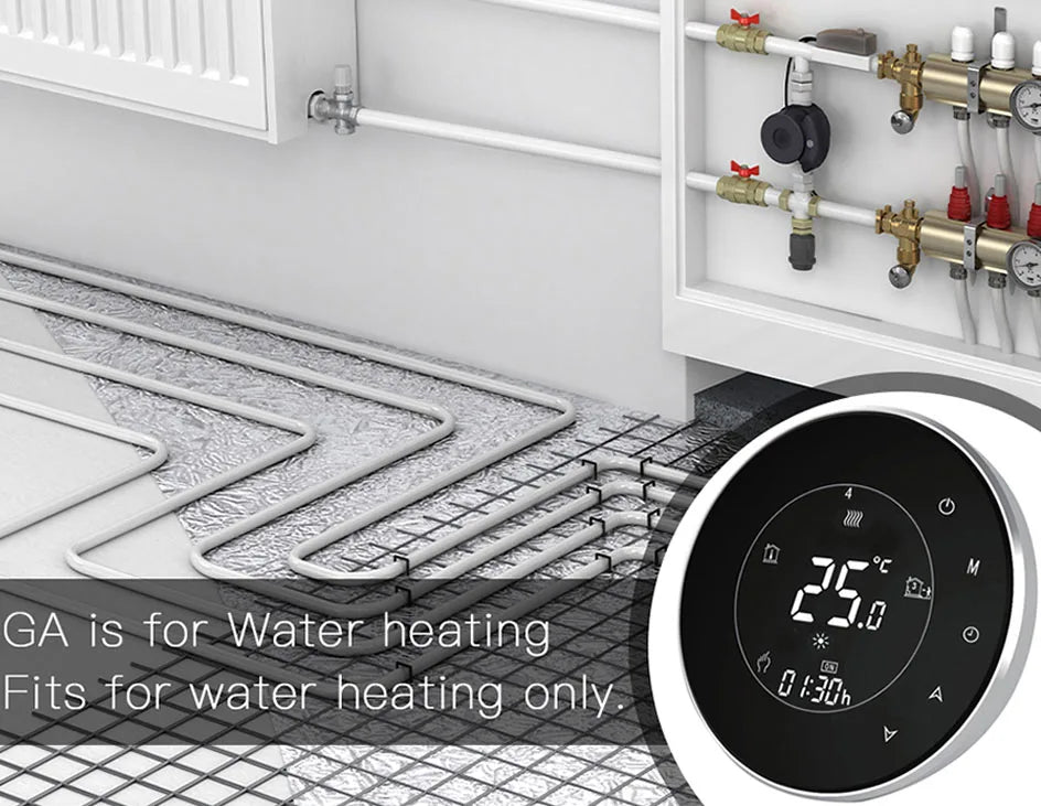 Smart Touch WIFI Thermostat LCD Screen Water Heating Electirc Floor Heating Water Gas Boiler Temperature Controller Google Home