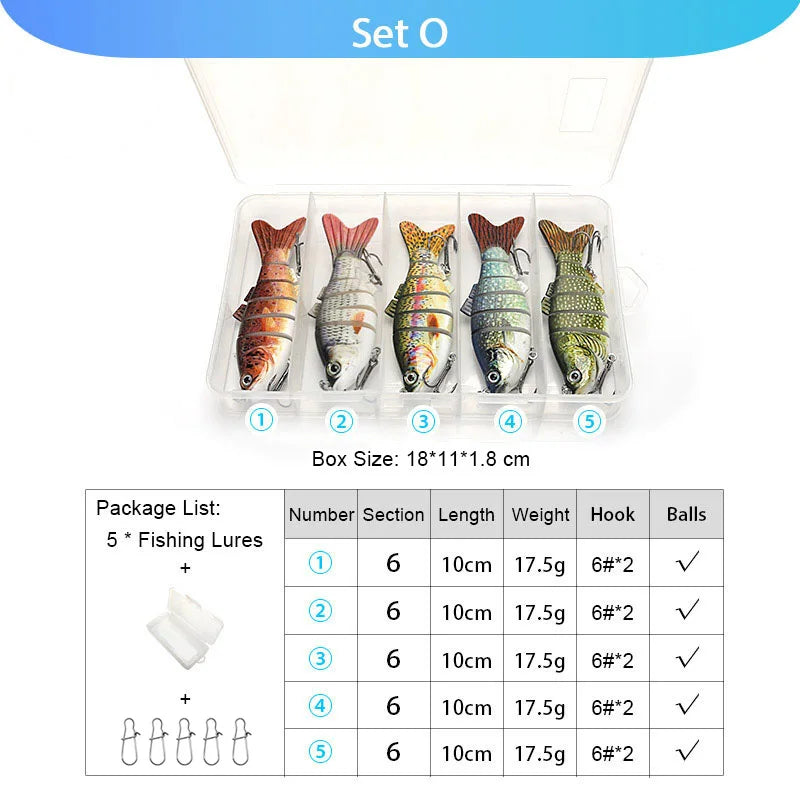 VTAVTA 5pcs Fishing Lures Set Wobblers Crankbaits Fishing Box For Wobblers Swimbait Artificial Bait Kit Hard Lure Fishing Tackle