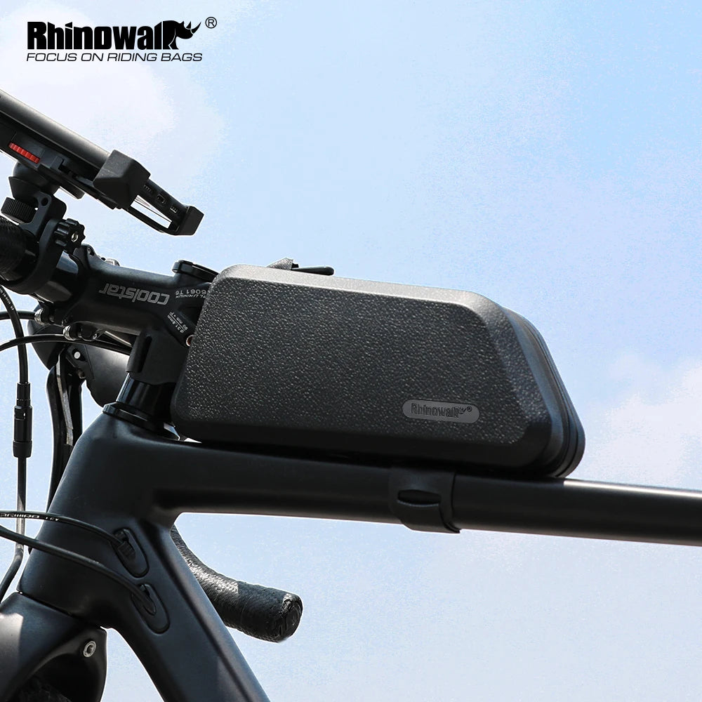 Rhinowalk 1.5L Waterproof Top Tube Bicycle Bag Hard Shell Bike Bag Stable Cycling Frame Bag Bike Accessories for  Road bike