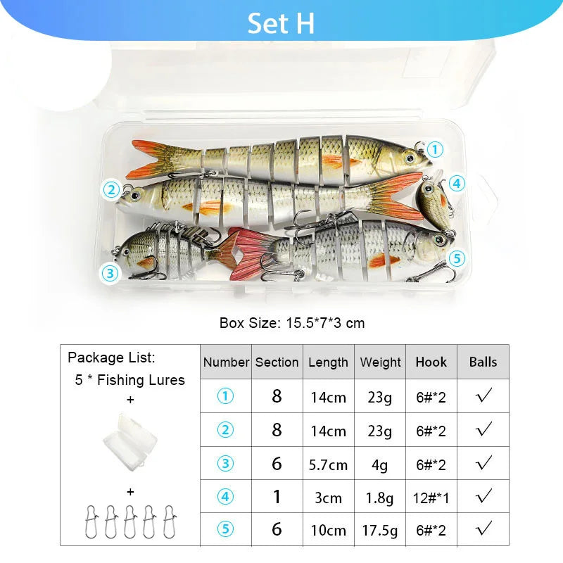 VTAVTA 5pcs Fishing Lures Set Wobblers Crankbaits Fishing Box For Wobblers Swimbait Artificial Bait Kit Hard Lure Fishing Tackle