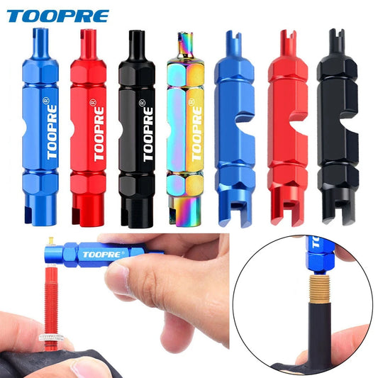 Aluminum Alloy Bike Valve Tool MTB Road Bike Valve Core Remover Anti-slip Air Valve Spanner Extension Disassembly Wrench Tool
