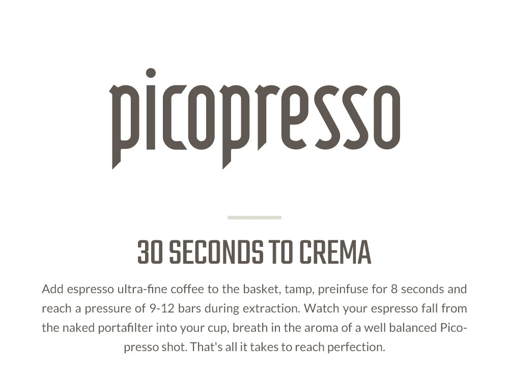 WACACO Picopresso Portable Espresso Maker, Specialty Coffee Machine, 18 Bar Pressure Travel Coffee, Gift, New Year