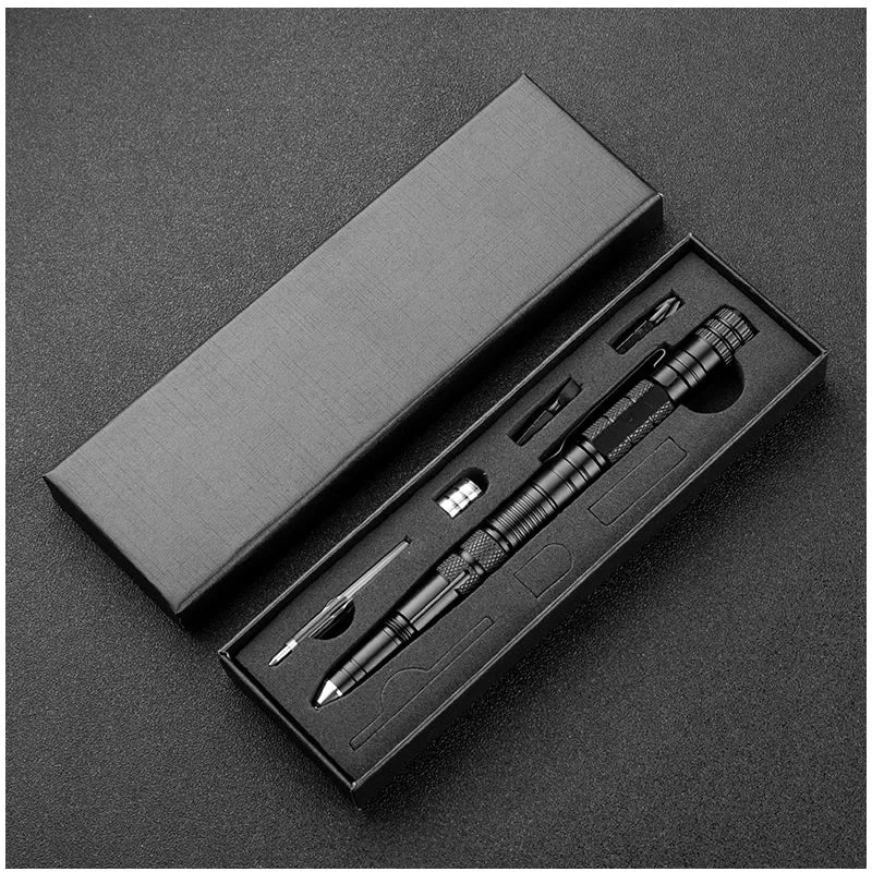 10-In-1 Multi Function Tactical Pen Emergency Flashlight Screwdriver Bottle Opener Outdoor Survival Self Defense Rescue EDC Tool