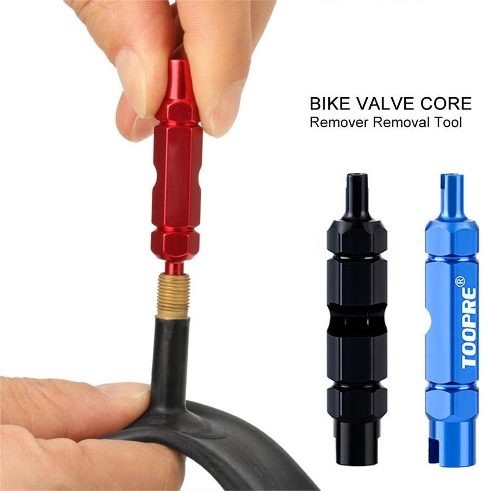 Aluminum Alloy Bike Valve Tool MTB Road Bike Valve Core Remover Anti-slip Air Valve Spanner Extension Disassembly Wrench Tool